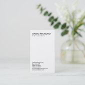 Eenvoudig Trendy Cute Black White Visitekaartje (Staand voorkant)