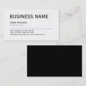 Eenvoudig Trendy Cute Black White Visitekaartje (Voorkant / Achterkant)