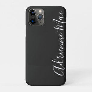 Eenvoudig Trendy Personalized Charcoal Gray iPhone 11 Pro Hoesje