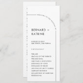 Eenvoudig trouwprogramma programma (Voorkant / Achterkant)