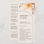 Eenvoudig trouwprogramma programma (Voorkant / Achterkant)