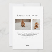 Eenvoudig Type Funny Pet Kerstmis Feestdagenkaart (Achterkant)