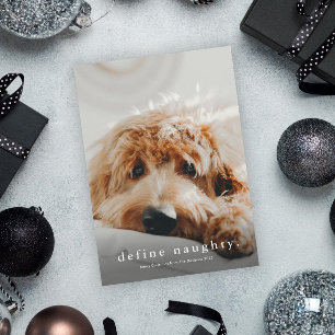 Eenvoudig Type Funny Pet Kerstmis Feestdagenkaart