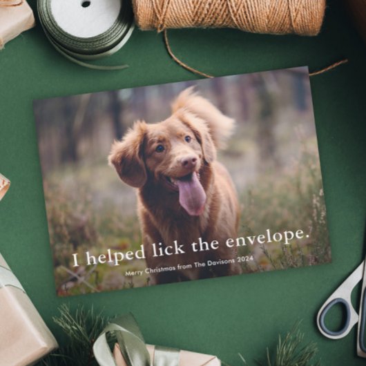 Eenvoudig Type Funny Pet Kerstmis Feestdagenkaart