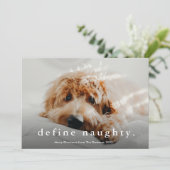 Eenvoudig Type Funny Pet Kerstmis Feestdagenkaart (Staand voorkant)