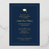 Eenvoudig typografisch Afstuderen Folie Uitnodiging (Voorkant)