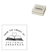 eenvoudig | Uit de bibliotheek van | Open boek Rubberstempel (Gestempeld)