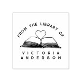 eenvoudig | Uit de bibliotheek van | Open boek Rubberstempel (Afrduk)