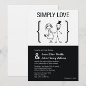 Eenvoudig uitnodigen voor liefdesweddenschappen kaart (Voorkant / Achterkant)