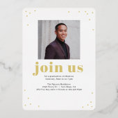 Eenvoudig uitnodigingen tot Afstuderen voor Folie  (Achterkant)