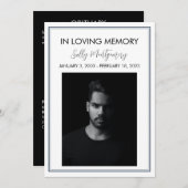 Eenvoudig uitvaartprogramma aan de grens kaart (Voorkant / Achterkant)