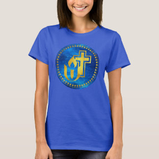 Eenvoudig universalisme en Christelijk kruis T-shirt