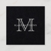Eenvoudig uw eigen personaliserings het Monogram Vierkante Visitekaartje (Voorkant)