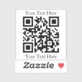 Eenvoudig uw eigen QR-code uploaden | Ondoorzichti Sticker (Vel)