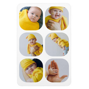 Eenvoudig uw eigen unieke 6 foto aan te passen magneet