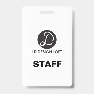 Eenvoudig uw logo hier aangepaste medewerker perso badge
