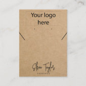 Eenvoudig Uw logo Ketting Oorbel Display Kaart Visitekaartje (Voorkant)