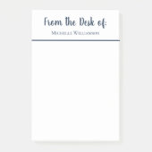 Eenvoudig van het bureau van Elegant Script Post-it® Notes (Voorkant)