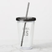 Eenvoudig Varsity Naam Nummer Acryl Drinkbeker (Achterkant)