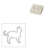 Eenvoudig vast kat art Stempel (Gestempeld)