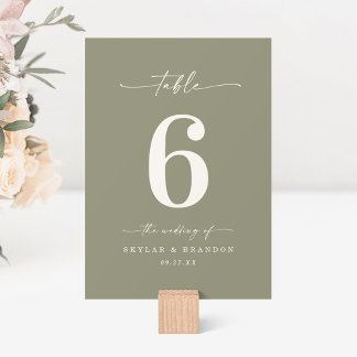 Eenvoudig vast kleurmedium Lily Green Wedding Kaart
