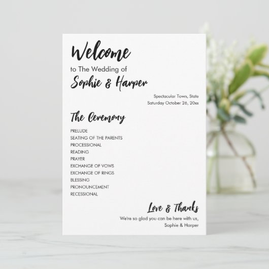 Eenvoudig veelzijdig Casual zwart-wit Programma (Staand voorkant)