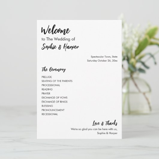 Eenvoudig veelzijdig Casual zwart-wit Programma (Staand voorkant)