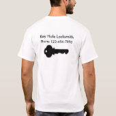 Eenvoudig vergrendelbaar ontwerp t-shirt (Achterkant)