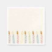 Eenvoudig verjaardagskaarsenfeest servet (Voorkant)