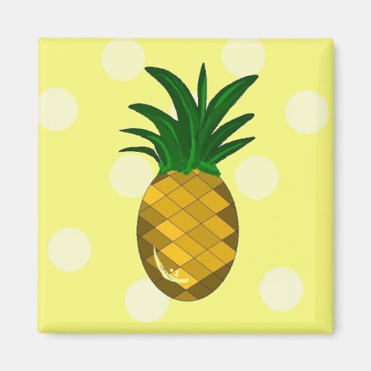 Eenvoudig verse ananas magneet (Voorkant)