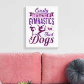 Eenvoudig verstoord door gymnastiek en honden canvas afdruk (Insitu (Woonkamer))