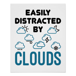 Eenvoudig verstoord door het wolkenmeteorologische perfect poster