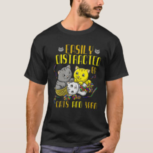 Eenvoudig verstoord door katten en karnenkat t-shirt