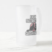 Eenvoudig verstoord door katten en muziek matglas bierpul (Voorkant rechts)