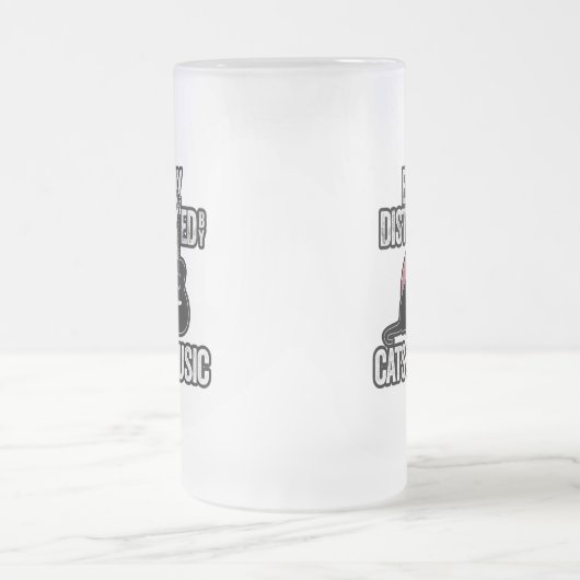 Eenvoudig verstoord door katten en muziek matglas bierpul (Center)