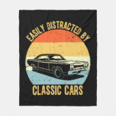 Eenvoudig verstoord door klassieke auto's fleece deken (Voorkant)