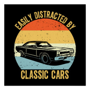 Eenvoudig verstoord door klassieke auto's perfect poster