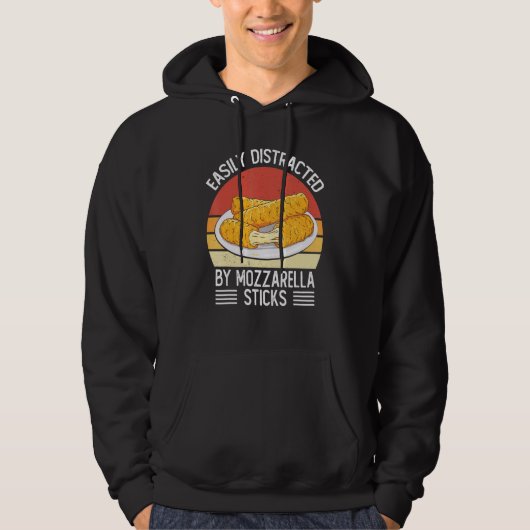 Eenvoudig verstoord door Mozzarella Sticks Cheese Hoodie (Voorkant)