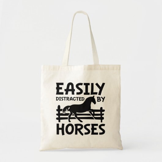 Eenvoudig verstoord door paarden tote bag (Voorkant)