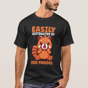 Eenvoudig verstoord door rode panda's t-shirt
