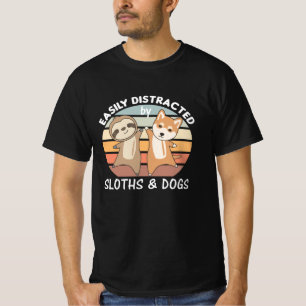 Eenvoudig verstoord door sleuven en honden t-shirt