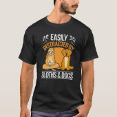 Eenvoudig verstoord door sleuven en honden t-shirt (Voorkant)