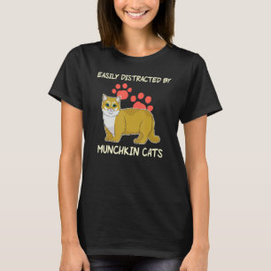 Eenvoudig verstoorde huiseigenaar Munchkin-kat T-shirt