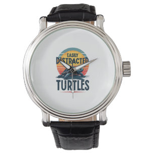 Eenvoudig verstoorde schildpad door Zee Vintage Ki Horloge