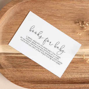 Eenvoudig verzoek om Baby shower voor kalligrafie Informatiekaartje