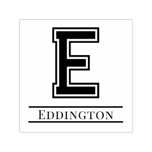 Eenvoudig Vet Enig Initiaal Monogram Naam #5 Zelfinktende Stempel