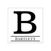 Eenvoudig Vet Enig Initiaal Monogram Naam #6 Rubberstempel (Afrduk)