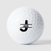 Eenvoudig vet monogram letter J Golfballen (Voorkant)