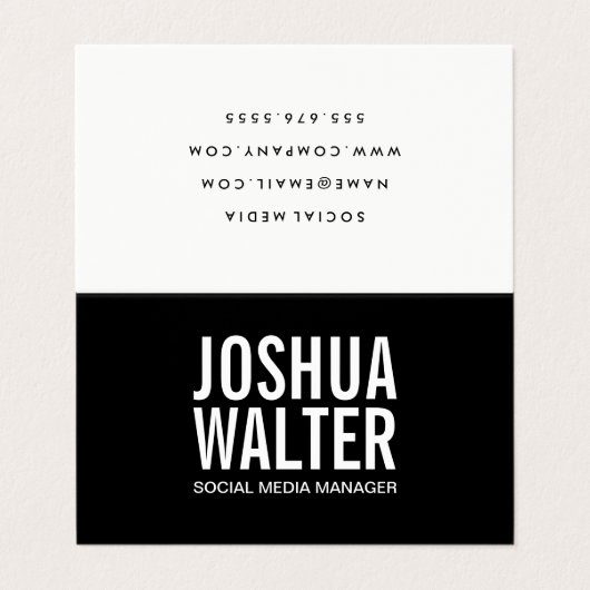 Eenvoudig vet visitekaartjes (Buitenkant ongevouwen)