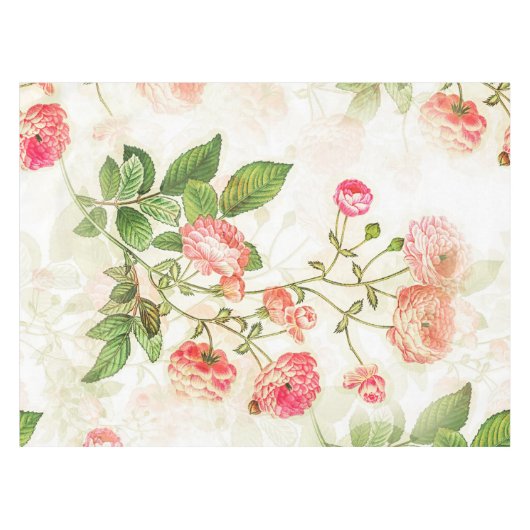 Eenvoudig Victoriaans roze ontwerp | Tafelkleed (Voorkant (Horizontaal))